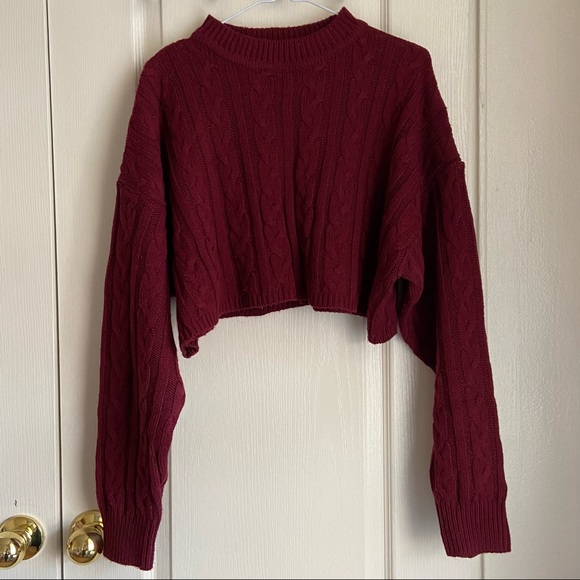 Ardene Sweaters - 💕3/$22💕maroon cropped knitted sweater